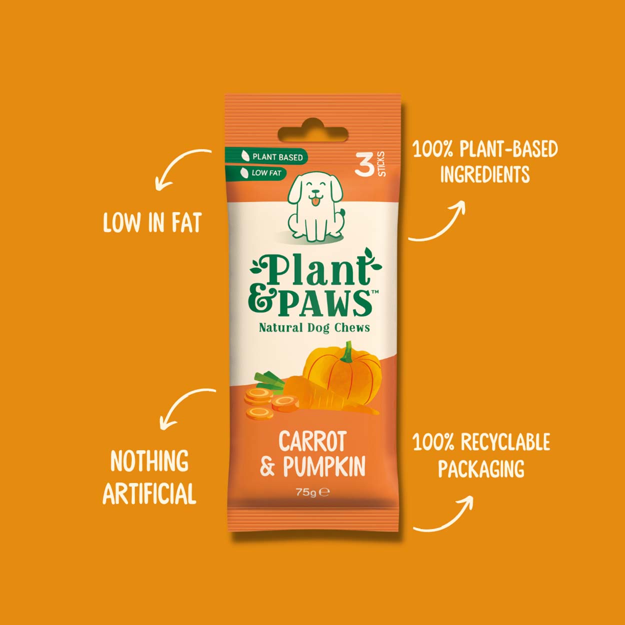 Carrot and Pumpkin Dog Chews