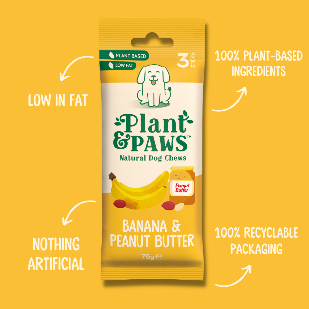 5 Pack Banana and Peanut Butter Dog Chews